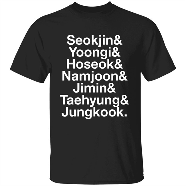 Brian Tong Seokjin Yoongi Hoseok Namjoon Jimin Taehyung Jungkook Shirt