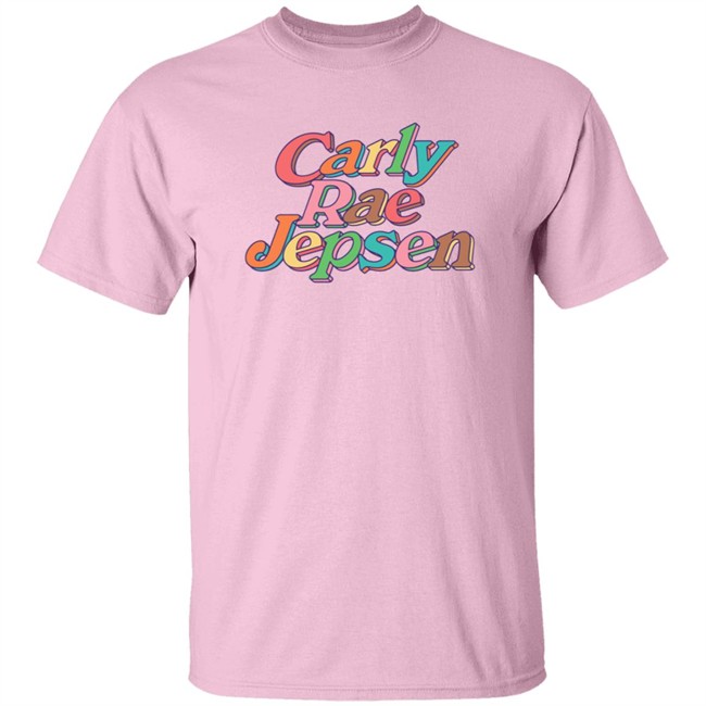 Carly Rae Jepsen Merch Rainbow Crj Tee Pink