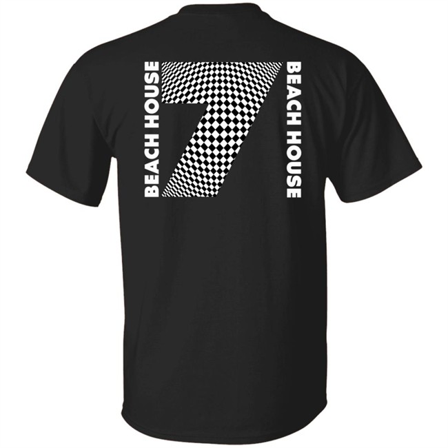 Beach House Baltimore Merch 7 Op Art Black Beach House Shirt Back