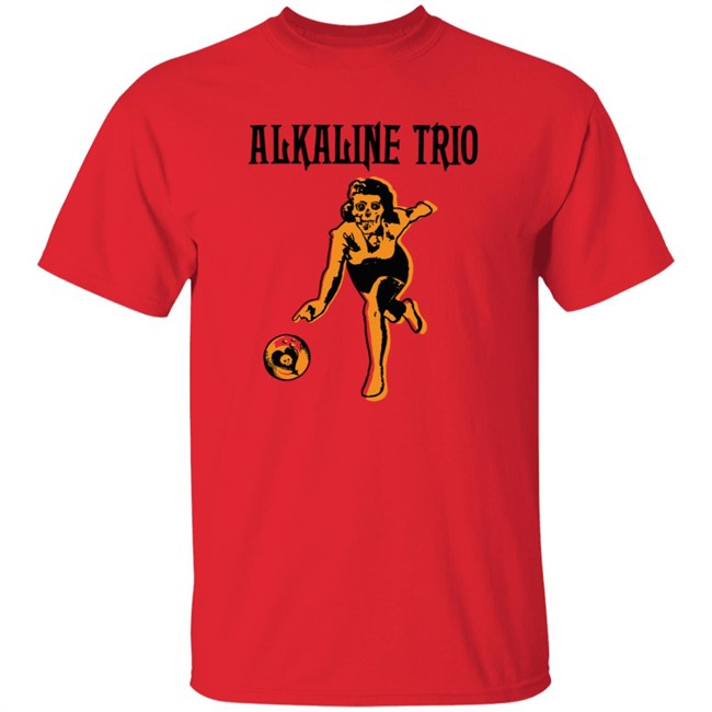 Alkaline Trio Merch Bowling Red Tee Shirt