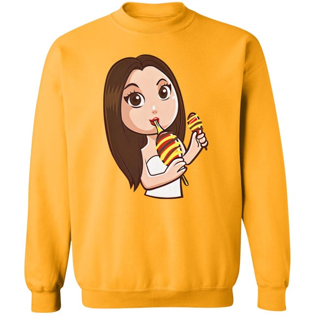 Steph Pappas Merch Steph Cartoon Gold Sweatshirt