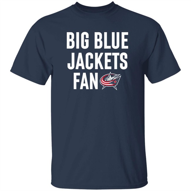 Columbus Blue Jackets Apparel Store WIF Big Fan Tee Big Blue Jackets Fan T Shirt