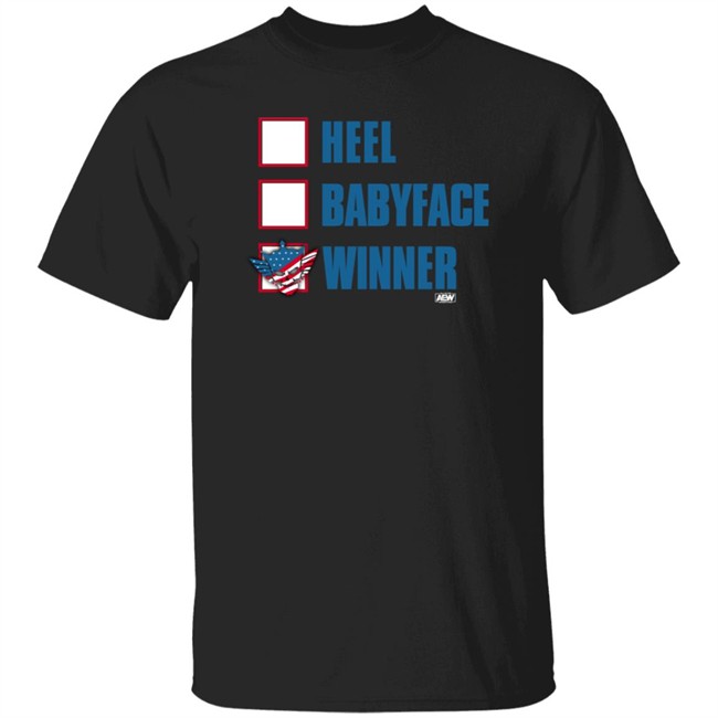 Shop Aew All Elite Wrestling Cody Rhodes Winner Heel Babyface Winner Shirt